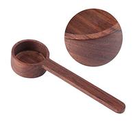 Cocoarm Cuillère à Mesurer en Bois, Cuillère à Mesurer à café en Noyer Noir, 2 Options de Poignée, Finition Lisse Moulue à la Main pour café, thé, Farine, épices, Outil de Cuisson de Cuisine (longue