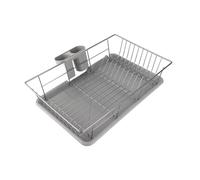 Cocoarm Égouttoir evier, Égouttoir à Vaisselles avec Plateau Amovible, Plateau Cuisine egouttoir Vaisselle INOX, Support à Vaisselle avec Porte-gobelets 48 * 30 * 11cm