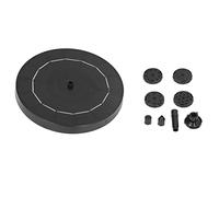Cocoarm Fontaine Solaire, Fontaine d'eau Solaire Flottante en ABS 7 V 2,5 W avec Filtre Anti-obstruction 4 Buses 0 à 190 L H pour Piscine, étang, Parc Aquatique, Jardin privé