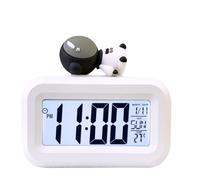 Cocoarm Horloge électronique Mignonne, Réveil Numérique en Plastique avec écran LED, Affichage de la Température du Calendrier, économie d'énergie, Lumière de 5 Secondes, Horloge de Dessin animé de