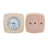 Cocoarm Hygromètre de Sauna en Bois, Thermomètre et Hygromètre de Sauna 5,3 X 5,1 X 1,0 Pouces, Cadran Transparent, Conception Haute Température, Jauge d'humidité et de Température pour Salle de et