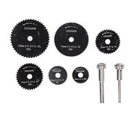 Cocoarm Jeu de 8 Lames de Coupe en Acier Rapide, Kit de Lames de Scie Circulaire HSS pour Perceuse électrique, Travail du Bois, Coupe du Plastique, 3 Tailles de Clés, Installation Rapide pour les