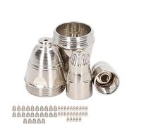 Cocoarm Kit de Consommables pour Torche de Découpe, électrode de Buse en Cuivre, 50 Pièces, Ouverture de 1,5 Mm, 25 Buses, 25 électrodes pour Couper des Plaques de 12 à 20 Mm, Utilisation en Atelier