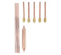 Cocoarm Kit de Réparation de Réfrigérateur Ensemble de Filtre-sécheur de Réfrigérateur en Cuivre 15 en 1 avec Clapets Anti-retour et Baguettes de Soudage en Bronze Phosphoreux pour Techniciens de
