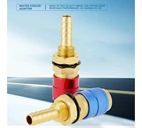 Cocoarm Laiton Raccord Rapide M8 pour Torche de Soudage MIG, 2 Pièces | Coupleur de conduite d\'eau et de gaz, code couleur rouge et bleu, raccord cannelé de 8 mm, joint sans fuite, outil de
