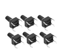Cocoarm Lot de 100 Interrupteurs à Bouton Tactile Momentanés DIP en Plastique Technique, Réponse Rapide, Haute sensibilité, Taille Compacte pour Réparation de PCB, Bricolage électronique
