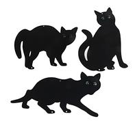 Cocoarm Lot de 3 Répulsifs pour Chats en Métal, Matériau Haute Résistance, Couleur Noire, Fonction Répulsive Puissante Contre Les Oiseaux, Protège Le Jardin des Chats et Rongeurs