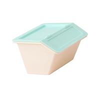 Cocoarm Mini Boîte de Rangement de Bureau en Plastique, Mini Organiseur de Bureau 8 X 8 X 6 Cm avec Couvercle Rabattable, Design Empilable pour Papeterie, Bijoux, Accessoires de Maquillage sur,