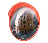 Cocoarm Miroir de circulation 45 cm, miroir de sécurité routière convexe pour allées, entrepôts, garages et bureaux, orange