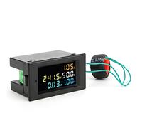 Cocoarm Moniteur de Puissance LED AC Compteur de Puissance Numérique avec Affichage LED AC 80 à 300 V 0 à 99,99 A 45 à 65 Hz Compteur d'énergie Multifonction pour Utilisation sur Panneau d'atelier