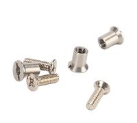 Cocoarm Moyeu écrou Jeu de Vis, 24 Pièces 10,5 Pouces 1/4 Pouce | Construction en acier inoxydable, assemblage de 8 bobines de ruban, 3 vis et écrous par bobine, remplacement des brides de