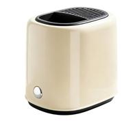 Cocoarm Organisateur D'ustensiles, Support de Cuisine en Plastique Robuste pour Comptoir avec Base Perforée et Compartiments Séparés pour Couteaux, Ciseaux, Baguettes, Fourchettes et (Beige)