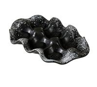 Cocoarm Plateau de Service en Céramique, Assiette à Apéritif Divisée Vintage 7,17 X 4,33 Pouces avec 6 Sections, Base Antidérapante à Glaçage Lisse pour Trempettes aux Fruits, Desserts, Table à
