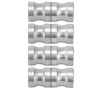 Cocoarm Poignée de Porte en Acier Inoxydable 304 Bouton de Porte en Verre 4 Jeux de Boutons de Tirage 8,6 X 3,9 Cm Poignée Rainurée Installation Facile pour Portes Coulissantes en Verre de Douche de