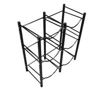 Cocoarm Porte-Bouteille d'eau, Support de Rangement pour Seau d'eau en Acier au Carbone, 3 Niveaux 2 Rangées Pouvant Contenir 6 Bouteilles, Organisateur Vertical Permettant 'économiser de