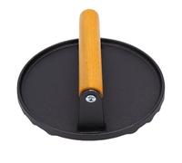 Cocoarm Presse à Hamburger en Fonte, Steak de 6,5 Pouces avec Plaque Ronde Antiadhésive de qualité Alimentaire pour Poêle à Griller