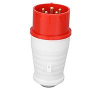 Cocoarm Prise Industrielle IP44 étanche 5 Broches Connecteur CEE, 16A | Boîtier Anti-âge ABS rouge, prise de courant extérieure Anti-poussière, utilisation de quai marin de caravane de Camping