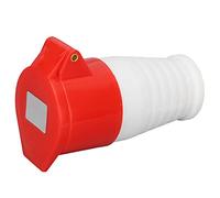 Cocoarm Prise Industrielle IP44 étanche 5 Broches Connecteur CEE, 16A | Boîtier Anti-âge ABS rouge, prise de courant extérieure Anti-poussière, utilisation de quai marin de caravane de Camping