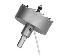 Cocoarm Scie Cloche à Dents en Carbure TCT Scie Cloche en Carbure avec Ressort de Guidage et clé pour Plaque Métallique en Acier Inoxydable FRP et Bois Coupe Rapide et Précise (70mm)