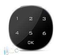 Cocoarm Serrure à Code Numérique Tactile 4-15 Chiffres Alliage Zinc Noir | Clavier à écran tactile pour une programmation rapide, Compatible avec armoires et casiers, Fonctionne avec une pile bouton n