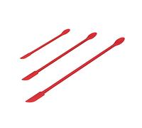 Cocoarm Spatule en Silicone à Double Tête, Grattoir Flexible de qualité Alimentaire pour Pots étroits, Idéale pour le Maquillage et la Pâtisserie (rouge)
