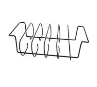 Cocoarm Support à Côtes en Fer pour Grillades, Peut Contenir jusqu'à 4 Grilles, 25 X 16 X 8 Cm, Design Vertical pour Fumer, Griller, Rôtir, Barbecue, Cuisine en Plein Air, Camping, Pique-Nique