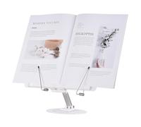 Cocoarm Support de Livre de Bureau Support de Livre en ABS avec Base Rotative à 360° Angle Réglable Pliable et Clips de Page pour Lire l'étude de Cuisine sur le Comptoir de Cuisine de Bureau (Tapez