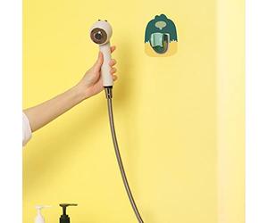 Cocoarm Support de Pomme de Douche Réglable en ABS, 120 X 95 X 60 Mm, Support Mural pour les Utilisateurs de Salle de Bain avec Crochet de Réglage de l'angle d'installation sans Clou et Base