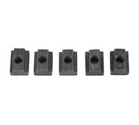 Cocoarm T Slot Nut, 5PCS M6 Acier Carbone Noir Oxyde Grade 8.8 pour Profilés Aluminium avec Conception de Martelage à Fond Fixe