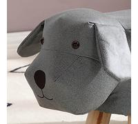 Cocoarm Tabouret Bas en Bois pour Enfants, Joli Tabouret en Forme de Petit Chien de Dessin animé avec Cadre en Bois et Siège en éponge, Pieds épais pour la Maison, la Maternelle, Les Tout-Petits et
