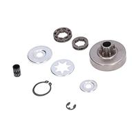 Cocoarm Tambour d'embrayage de Tronçonneuse Kit de Tambour d'embrayage de Scie à Chaîne en Fer 9 Pièces avec Roulement à Aiguilles et Jante de Pignon Remplace 1119 0007 1003 pour Les Utilisateurs