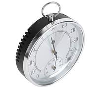 Cocoarm Thermomètre Hygromètre en Alliage d'aluminium, Thermomètre d'intérieur, Hygromètre, Anneau de Suspension, Cadran en Verre, pour Maison, Entrepôt, Bureau, Serre, Utilisation Murale
