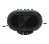 Cocoarm Thermomètre Voltmètre Horloge, Thermomètre Numérique ABS 12 V 24 V avec écran LCD Double Couleur, Lumière Lumineuse et Base Réglable pour les Conducteurs de Voiture, Camion, Camping-car