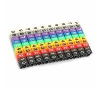 Cocoarm Tube Numéro en Plastique, Conception Codée par Couleur à Clip | Manchons d\'identification de câbles, Pour câbles de 2,5 mm², 3 à 4 mm, Chiffres de 0 à 9 pour l\'étiquetage des panneaux