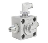 Cocoarm Vanne de Dérivation, Vanne de Dérivation à 3 Voies en Acier allié avec Vis et Accessoires Hydrauliques, Pièce de Rechange pour Mini-pelle, Commutation d'outils et Contrôle de l'accélérateur