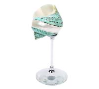Cocoarm Verre à Vin en Coquille de Conque, Gobelet en Coquille Polie de 6,7 Pouces, Tasse à Boire Créative Faite à la Main, Motif Naturel Unique pour Boissons Froides, Fête de Mariage, Décoration de