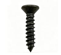 Cocoarm Vis à Bois à Tête Plate, 100 Pièces, Filetage Profond, | Attaches autotaraudeuses pour les réparations ménagères, corps en fer pour les fixations métalliques fines, assemblage de