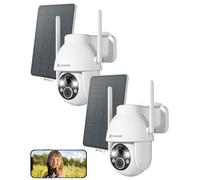 COCOCAM 2PCS 2K Camera Surveillance WiFi Exterieure sans Fil