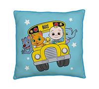 CoComelon Friends CCMFRECU001UK Coussin carré réversible Double Face Motif Friends Bleu