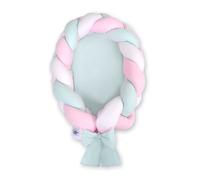 Cocon 2 en 1 pour bébé blanc rose vert menthe