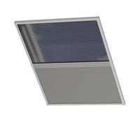 Cocoon Store Occultant 100x160 - Store pour Fenetre de Toit - Isolant Thermique - Gris avec Moustiquaire Noir