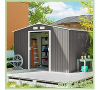 Cocosity Abri De Jardin 4,9 M² Cabane De Jardin Armoire De Jardin Dim. 2,77L X 1,95L X 1,92H M Porte Coulissante Ventilations Tôle