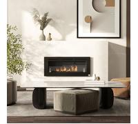 Cocosity Cheminée Bioéthanol Murale Encastrable Brûleur 2,8 L, Environ 3,5 H De Durée De Combustion Dim. 102L X 16L X 43H Cm Couve