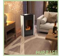 Cocosity Cheminée Poêle À Éthanol Avec Réservoir 1,2L 3H De Durée De Combustion Couverture 20 À 25 M² 50 X 27 X 82 Cm Noir