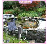 Cocosity pompe solaire de bassin Aérateur Solaire D'étang, Oxygénateur de Pompe à Air à énergie Solaire 2,5 W 7 piscine gazon Noir