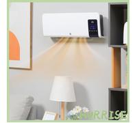 Cocosity Radiateur Soufflant Mural Chauffage Céramique Ptc - 1000 W / 2000 W Oscillation Minuterie Avec Télécommande Blanc