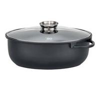 ELO Alucast Cocotte en fonte d'aluminium ovale avec revêtement antiadhésif Induction Noir 38 cm