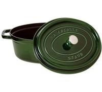Cocotte à poussière, 31 cm vert basilic ovale en fonte La Cocotte 40509-365-0