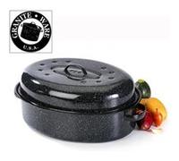 Cocotte acier émaillé, 38 cm, noir, roaster graniteware Noir G