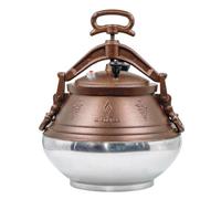 Cocotte afghane bicolore Kazan 3L en aluminium avec couvercle | Marmite orientale pour viande, compatible gaz, feu, four et électrique | Idéale pour l